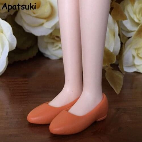 Kids Toy Orange Flat Shoes For Blythe Dolls Blyth 1/6 Fashion Shoes For Licca Doll Mini Shoes For Momoko 1/6 BJD Doll
