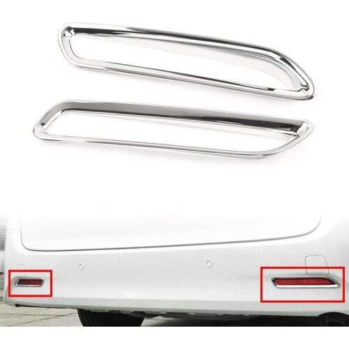 For Toyota Alphard Vellfire 2016-2019 Chrome Rear Bumper Reflector Fog Light Cover Trims