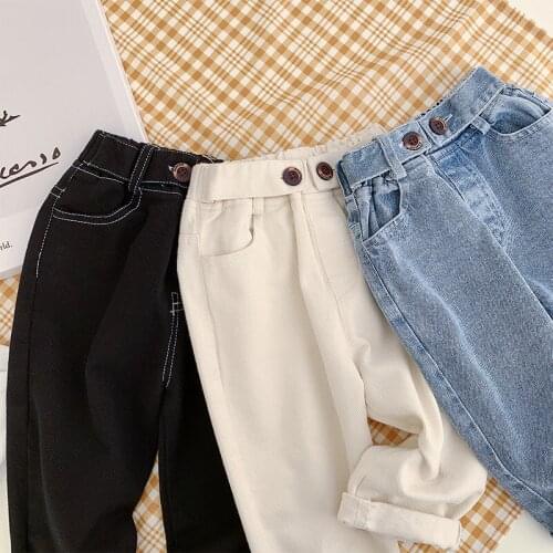 Vintage Baby Spring Autumn Jeans Pants For Boys Children Kids Trousers Clothing High Quality Teenagers 2021