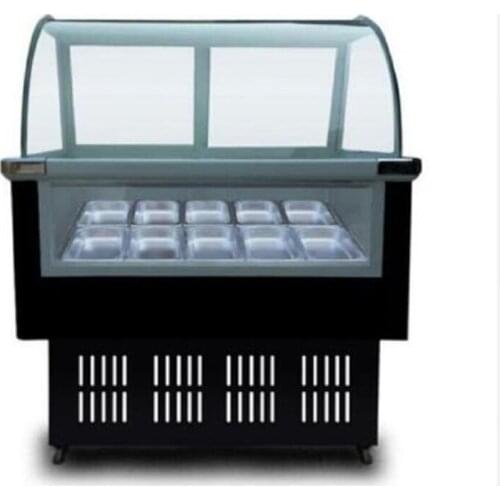 Glass Door Ice Cream Display Cabinet Commercial Gelato Display Refrigerated Popsicle Showcase Freezers For Sale