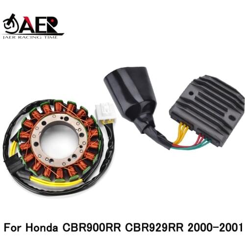 JAER Motorcycle Regulator Rectifier and Stator Coil for Honda CBR900RR CBR929RR CBR900 CBR929 RR 2000-2001