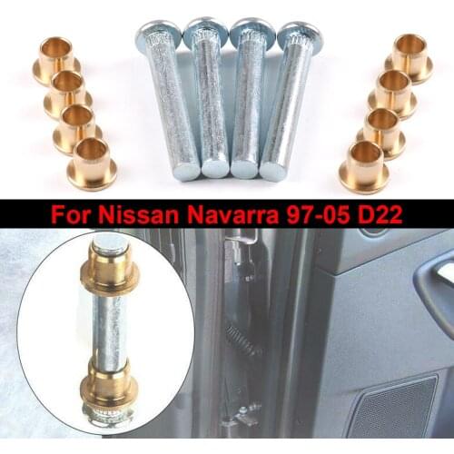Aluminum alloy Car Door Hinge Pins Bushing Repair Assembly Kit Set For Nissan Navarra 97-05 D22 Automobile Repair Accessories