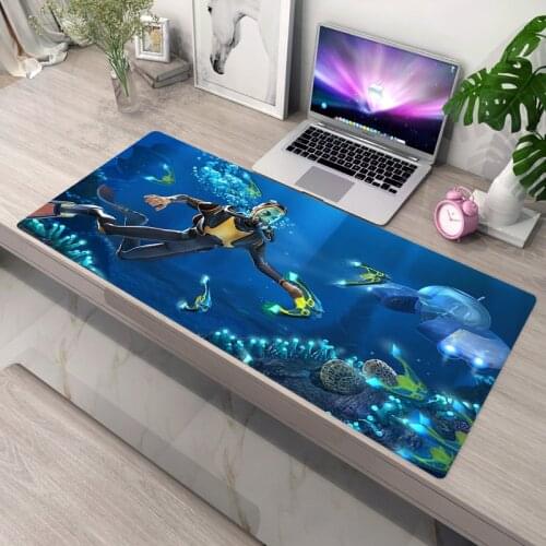 Subnautica Mouse Pad Mat Desk Mause Ergonomic Mats Computer Kawaii Mouse Mat Xxl Gaming Keyboard Carpet and Gamer Cute Mousepad