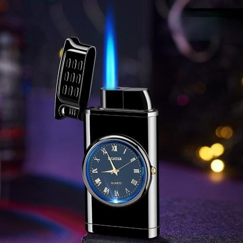 New Creative Watch Windproof Torch Lighter Gas Inflatable Butane Cigar Lighters Cigarette Lighters for Smoking Gift for Man