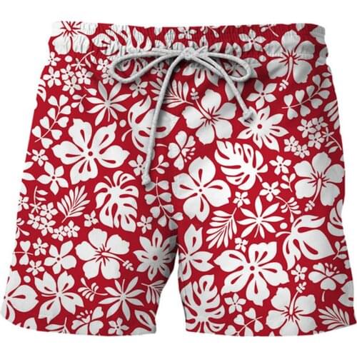 Summer mens 3D beach shorts European and American five-point swimming trunks 3D printing plus size casual shorts