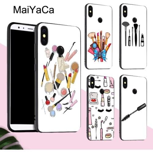 MaiYaCa Cosmetics Mascara Make Up Case For Redmi Note 9 8 Pro 7 8T 9S 9C For POCO X3 F1 Funda For Mi 9 9T Pro Note 10 Lite