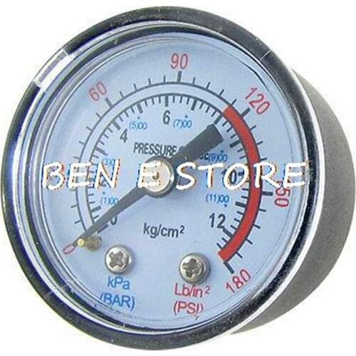 0-180 PSI 0-12 Kg/cm2 Dial Pressure Gage Compressor Gauge