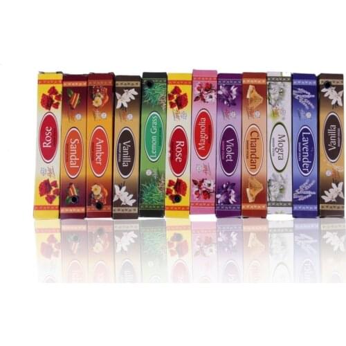 Set Mix 20 Indian Incense Sticks Aromatherapy Aroma Perfume Fragrance Fresh Air bedroom Bathroom accessories