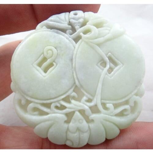 Natural stone Quartz Crystal Chinese stone hand-carved statue of bat money amulet pendant for diy Jewelry making necklace A31