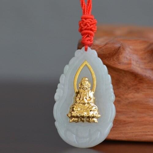 Hetian Jade Pendant For men and women Guanyi Buddha Jade Pendants Necklace Jewelry Best Quality