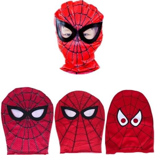4-12Y Childrens Spiderman Mask Peter Parker Headgear Boy Girl Marvel Mask Kid Halloween Avengers Cosplay Fantasy