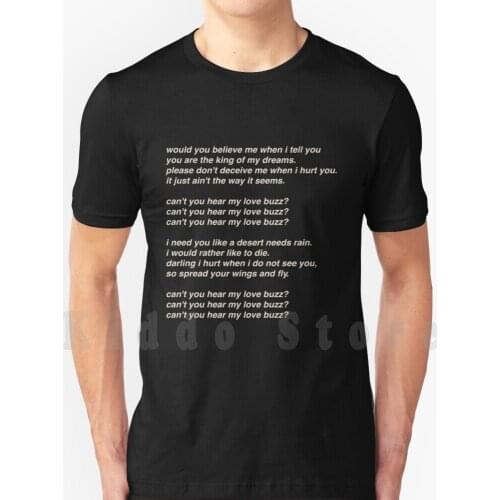 Shocking Blue-Love Buzz Song Lyrics T Shirt Cotton Men Diy Print Cool Tee Shocking Blue Hippie Classic Psychedelic Psychedelic