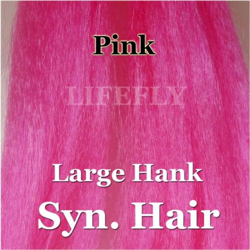 Pink Color / Large Hank of Synthetic Hair, Super Hair, Fly Tying, Jig, Lure Making