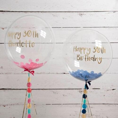 2000pcs/lot 24 inch transparent round balloons wedding Party decorative balloon Helium Clear ballon bobo Inflatable baloons