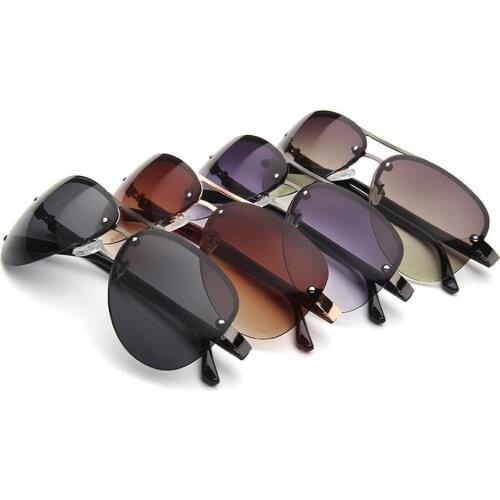 2020 Vintage Classic Pilot Sunglasses Men Driving Luxury Brand Designer Women Eye Glasses Metal Rimless Sunglasses Oculos UV400