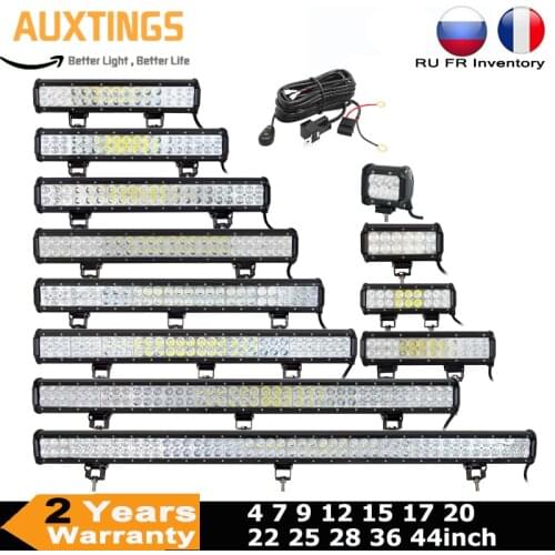 Led Light Bar 4 7 9 12 15 18 20 22 25 28 36 44 inch 4x4 Work Led Bar Offroad SUV ATV 18W 36W 54W 72W 90W 108W 126W 144W 162W