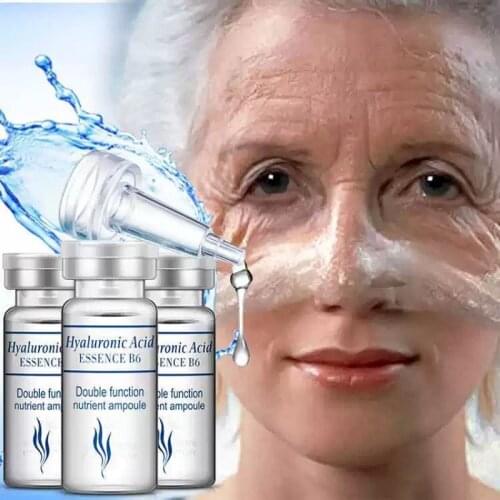 10Pcs Vitamin Hyaluronic Acid Serum Moisturizer Facial Skin Care Set Anti Wrinkle Anti Aging Collagen Essences Liquid