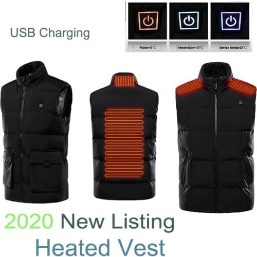 Thermal Heating Clothes Top Charging Heated Coat Windy Wear Usb Women Vest Heated Jacket Mens Winter Warm Body Cold Resistance
