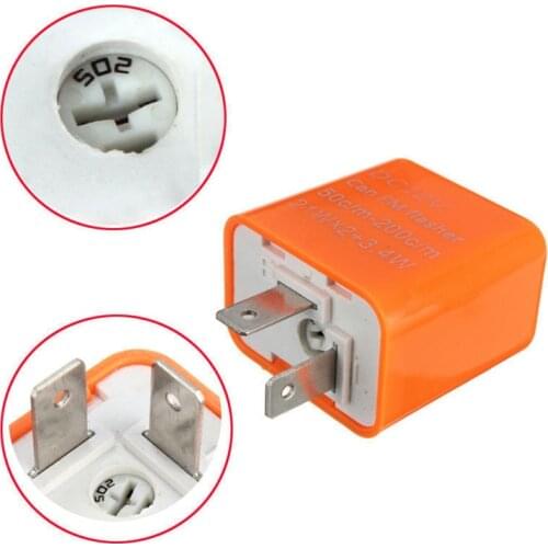 2 Colours Universal Adjustable Motorcycle LED Lights Turn Signal Indicator 12V Flash Relay Frequency Square Flashing LED Flasher