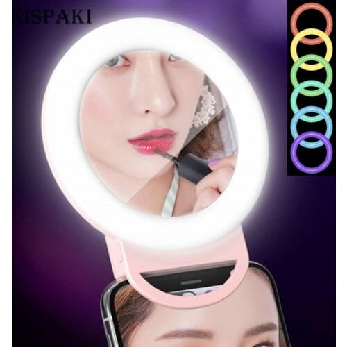 Universal LED Selfie Ring Fill Light Dimmable Mobile Clip Led Ring Lamp Photography For Makeup Video Live Aro De Luz Para Celula