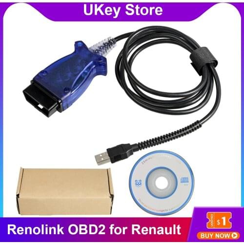 V1.87 V1.52 For Renolink OBD2 Diagnostic Interface For Renault/Dacia Vehicles ECU Programmer Airbag/Key Coding Multi-Function
