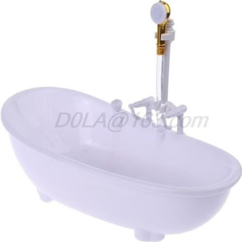 1/6 Dollhouse Miniatures Electric Bathtub Furniture Bathroom Accessories Kids Pretend Toy