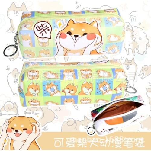 1 Pcs Kawaii Pencil Case Shiba Inu Chinchilla Gift Estuches School Pencil Box Pencilcase Pencil Bag School Supplies Stationery