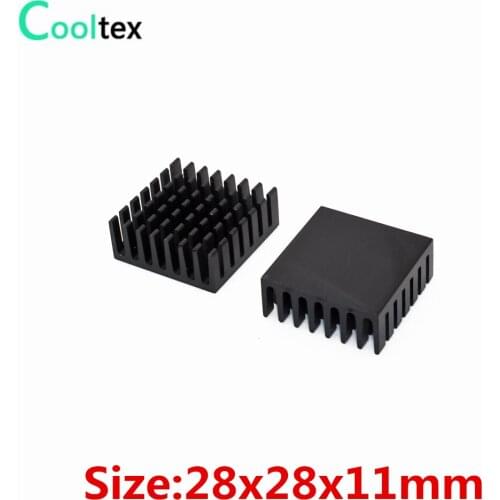 100pcs/lot 28x28x11mm Aluminum HeatSink Heat Sink radiator for electronic Chip COOLER cooling