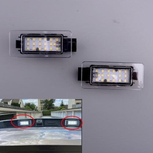 2Pcs/Set White Car LED License Number Plate Light Lamp Fit For Nissan Serena C27 Altima 265108990E