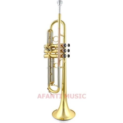 Afanti music Bb tone Phosphor Copper Body Gold lacquer Trumpet (ATP-104)