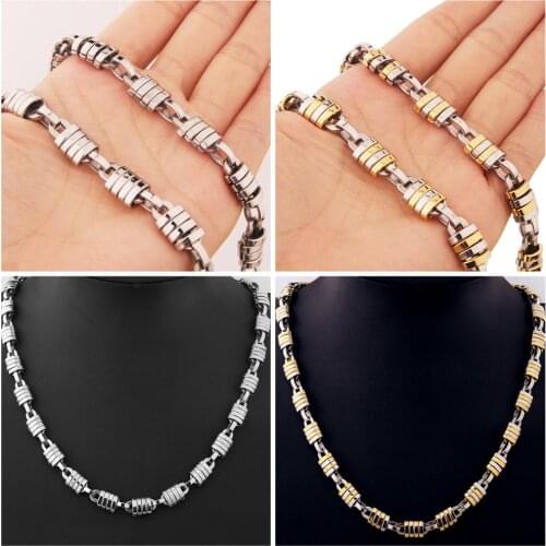 9mm Curb Cuban Mens Necklace Chain Gold Silver Color Stainless Steel Necklaces for Men Fashion Jewelry Punk Style Gift Wholesale