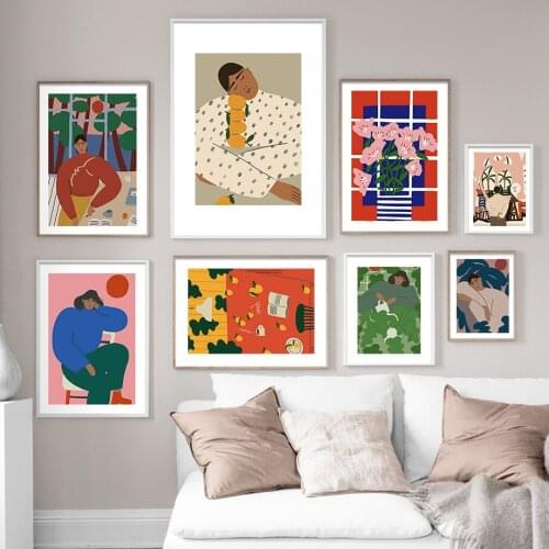 Colorful Flower Plant Leaf Vintage Boy Girl Wall Art Canvas Painting Nordic Posters And Prints Decor Pictures For Living Room