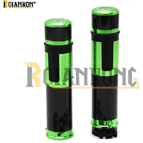 Hot!CNC 22\24mm Motorcycle Carbon fiber Hand Handle Grip Handlebar Cap for Kawasaki VERSYS 1000 VULCAN/S 650cc Z800 Z 1000SX