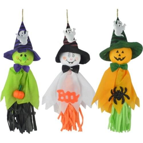 Halloween Ghost Hanging Decoration Horror Ghost Kids Door Ornaments Happy Halloween Party Haunted House Props Decor Supplies