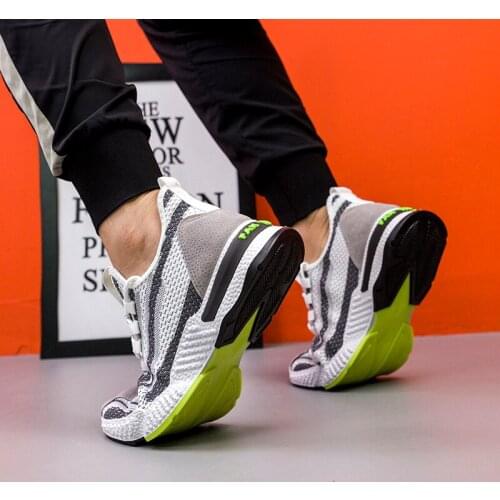 Thick Sole Men Running Shoes Mesh Breatahble Cheap Walking Sneakers Spring Winter Male Sprot Trainers Outdoor Athletic Jogging