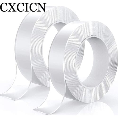 Nano Tape Double Sided Mounting Tape Washable Removable Strong Sticky for Indoor Outdoor Kitchen Bathroom Carpet Office Wall