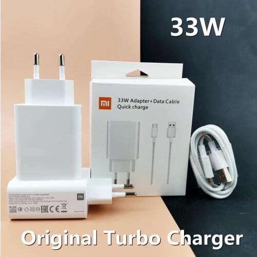 Original Xiaomi 33W Turbo Fast Wall Charging Adapter MDY-11-EZ Plug 100cm 6A Type C Cord For MI 11 10 9 Pro Poco X3 NFC M3 C3 F2