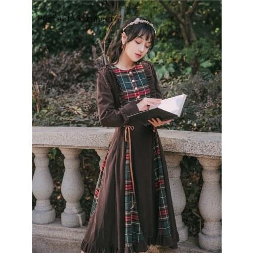 2021 Autumn Winter New Arrival Hot Sale Round Collar Long Sleeve Striped Women Long Dress