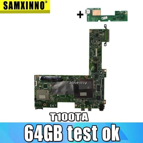 Send board+For Asus Transformer T100TA Tablet Motherboard 64GB Atom 1.33Ghz CPU 60NB0450-MB1070 Mainboard 100% tested S-4
