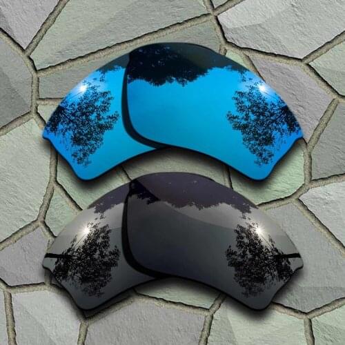 Grey Black&Sky Blue Sunglasses Polarized Replacement Lenses for Oakley Half Jacket XLJ
