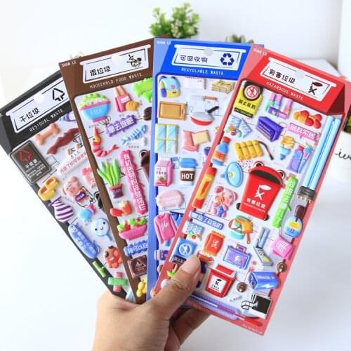 Cartoon 1pcs/1lot Garbage classification diary deco Planner Stickers/note sticker/message sticker/Decoration Label/wholesale