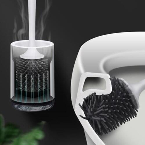 Bathroom Toilet Brush Rubber Head Holder Cleaning Brush For Toilet Wall Hanging Household Floor Cleaning Bathroom Accessories
