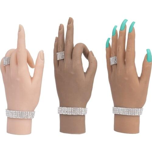 22cm Silicone Practice Hand With Flexible Finger Adjustment Display