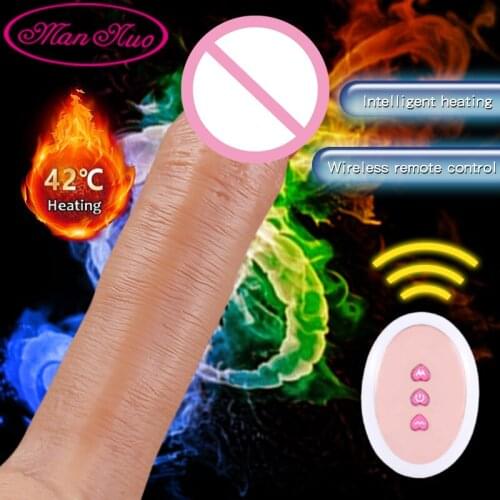 Smart Heating Huge Dildo Realistic Vibrating Remote control Big Penis Adult Toys Vagina Masturbation Sex Toys For Women 2020 New