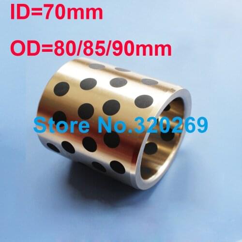 1PC JDB Oilless Impregnated Graphite Brass Self Lubricant Embedded Bronze Bearing Bush ID 70 Mm 70x80x50 70x85x60 70x90x70