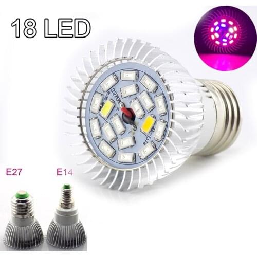18 Led Full Spectrum Plant Grow Light lamp E27 E14 Flower Growing Light for Plants Indoor Cultivo Room Growbox Vegetable