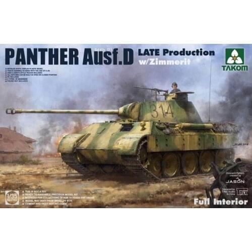 Takom 1/35 2104 Panther Ausf. D Late w/ Zimmerit Full Interior