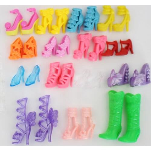 A Doll Parts Shoes 10 Both Crystal Shoe Plastic High With Toys Shoe Differ Color No Type Random