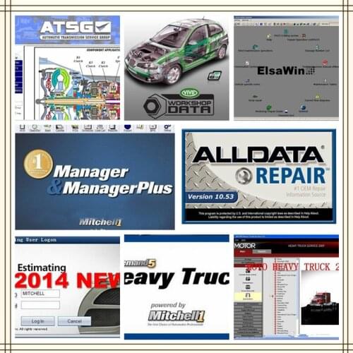 High quality Alldata V10.53 mit..ell Software Techstream All data m..chell onde..nd 2015 ElsaWin Vivid atsg ETKA 24in 1TB hdd