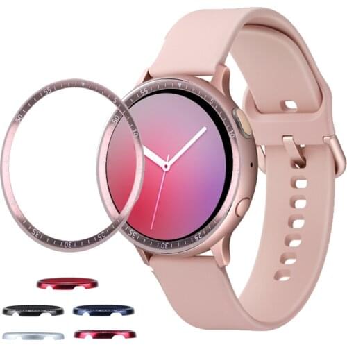 Bezel ring For Samsung Galaxy Watch active 2 40mm 44mm protector Case cover Sport Adhesive Metal bumper Accessories active2 40